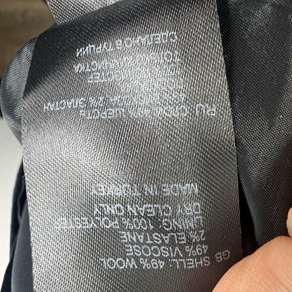 REISS Leena Black V-Neck Wool Blend Dress Size 4 Cap Sleeve Business - Picture 12 of 12